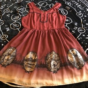 Hot topic Over the Garden Wall forest scene dress